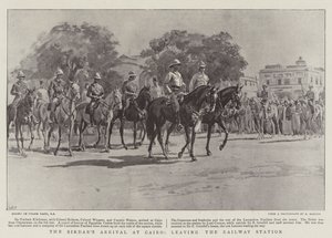 La Llegada del Sirdar a El Cairo, saliendo de la Estación de Ferrocarril de Frank Dadd